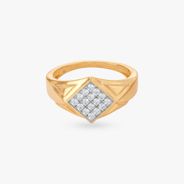 Bold Regal Diamond Finger Ring for Men