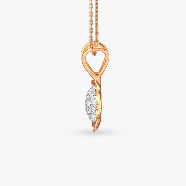 Budding Bloom Diamond Pendant and Earrings set for Kids 3