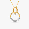 Unlock Charm Diamond Pendant and Earrings Set 2