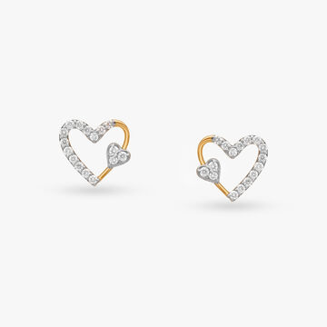 Charming Hearts Diamond Stud Earrings