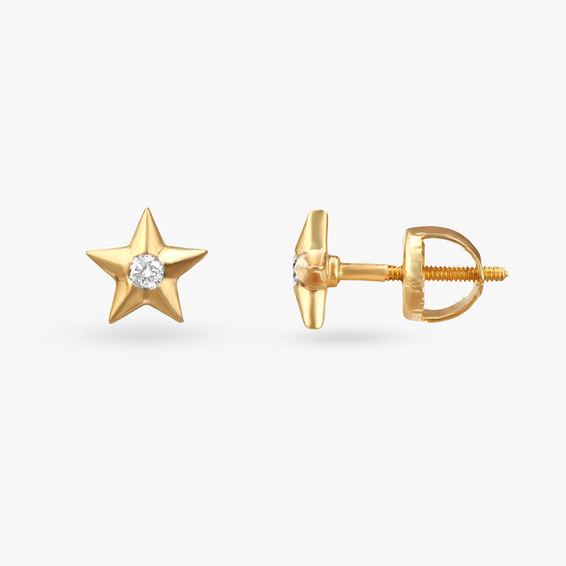 Twinkling Star Diamond Pendant and Earrings set for Kids 5
