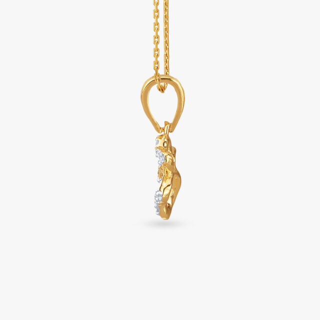Lucky Clover Diamond Pendant and Earrings set for Kids 3