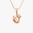 Dolphin Delight Diamond Pendant For Kids 