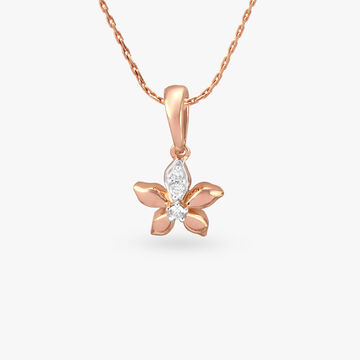 Twinkling Flower Diamond Pendant for Kids
