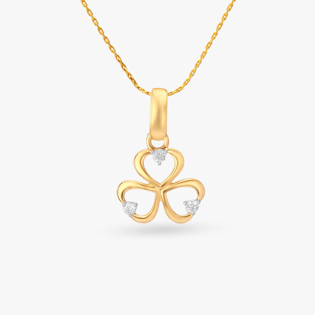 Blooming Floral Diamond Pendant for Kids 