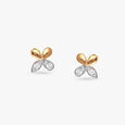 Twinkling Flowers Diamond Stud Earrings For Kids 