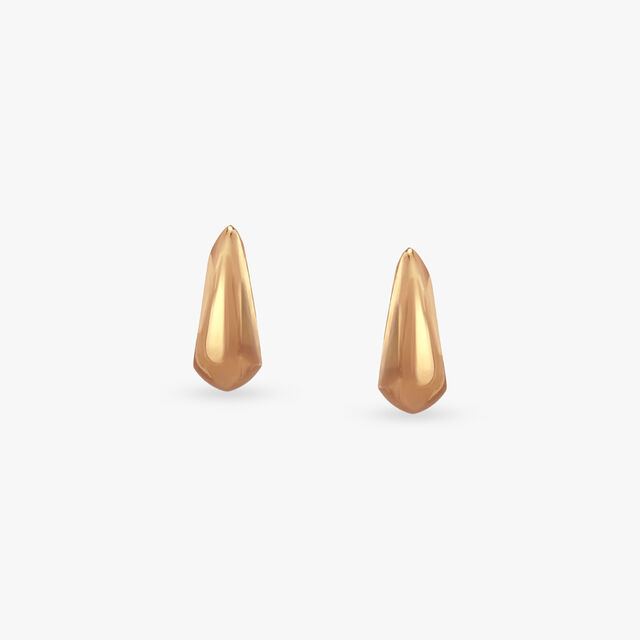 Bold Contour Gold Hoop Earrings