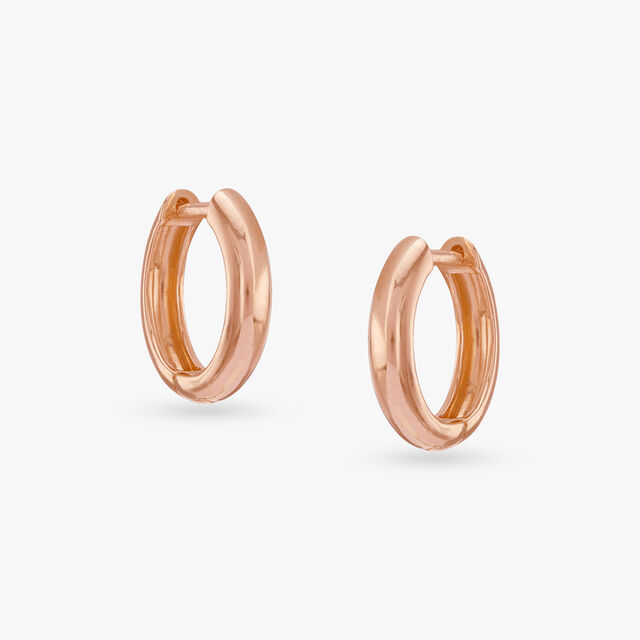 Classic Blush Gold Hoop Earrings