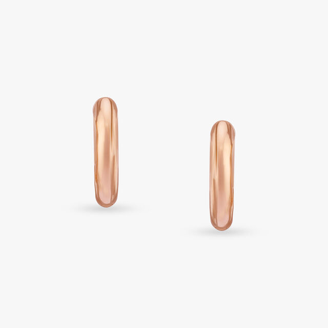 Classic Blush Gold Hoop Earrings