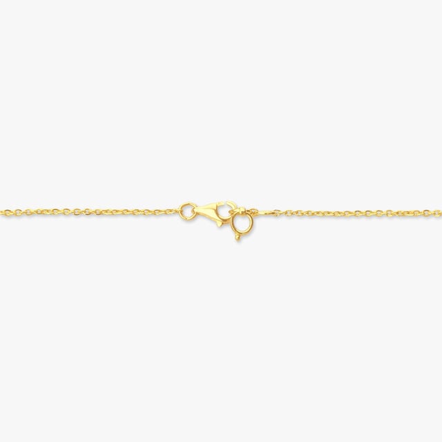 Textured Leaf Gold Pendant with Chain