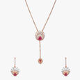Timeless Rays Diamond Pendant with Chain and Earrings Set 