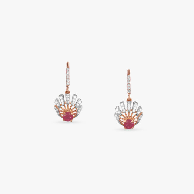 Timeless Rays Diamond Pendant with Chain and Earrings Set 4