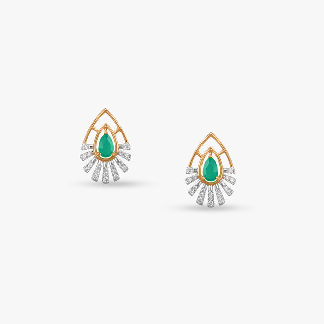 Ethereal Rays Diamond Pendant with Chain and Earrings Set 4