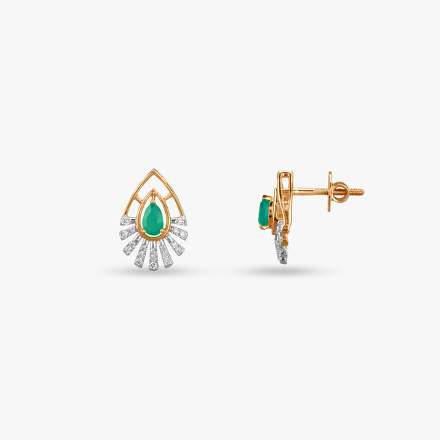 Ethereal Rays Diamond Pendant with Chain and Earrings Set 5