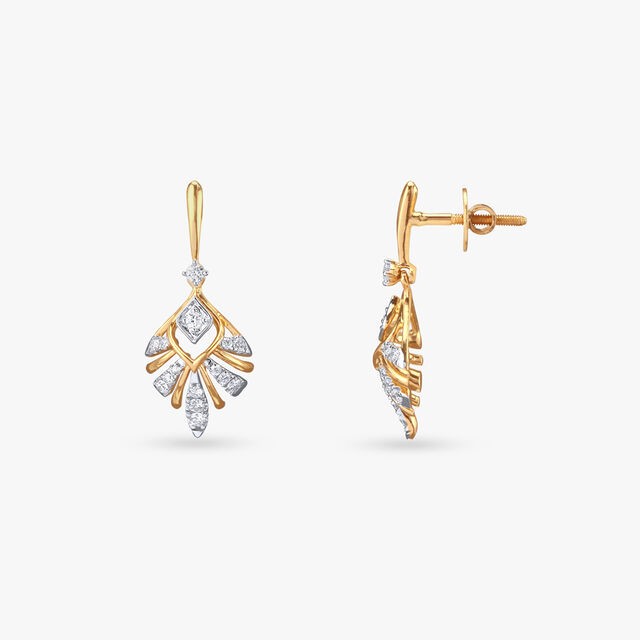 Glistening Rays Diamond Pendant and Earrings set 4