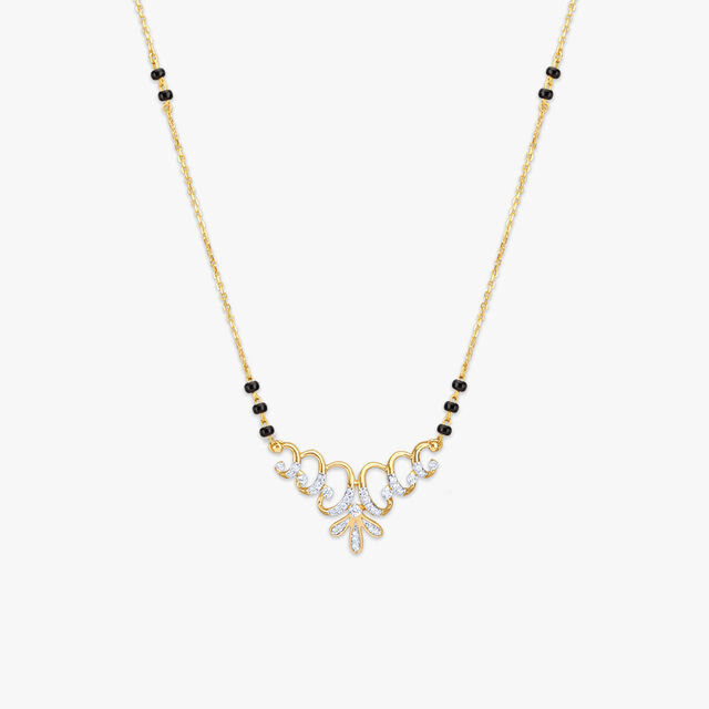 Whimsical Wave Diamond Mangalsutra