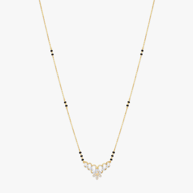Whimsical Wave Diamond Mangalsutra