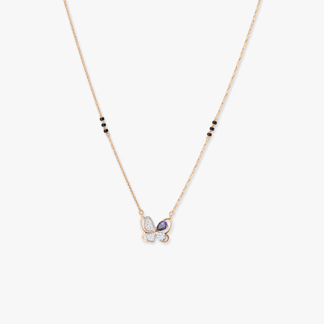 Enchanting Butterfly Diamond Mangalsutra