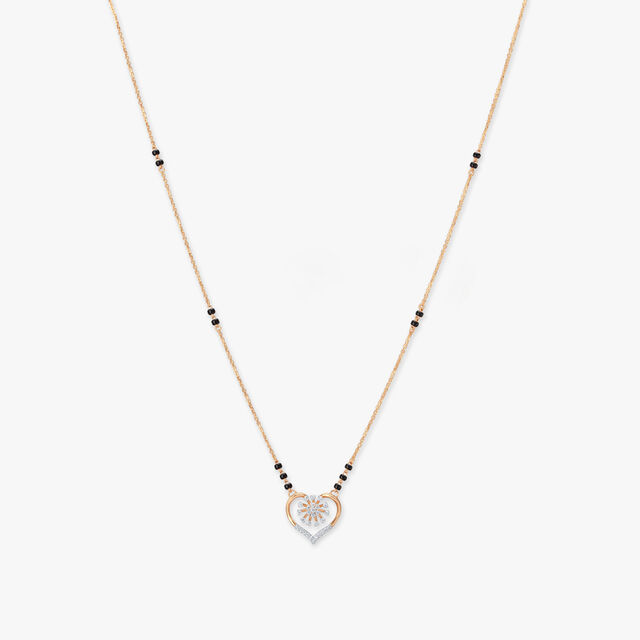 Floral Heart Diamond Mangalsutra