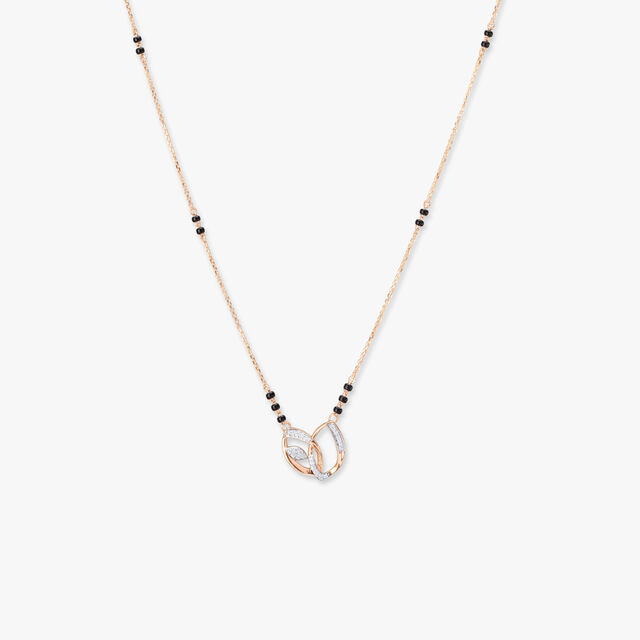 Entwined Oval Diamond Mangalsutra