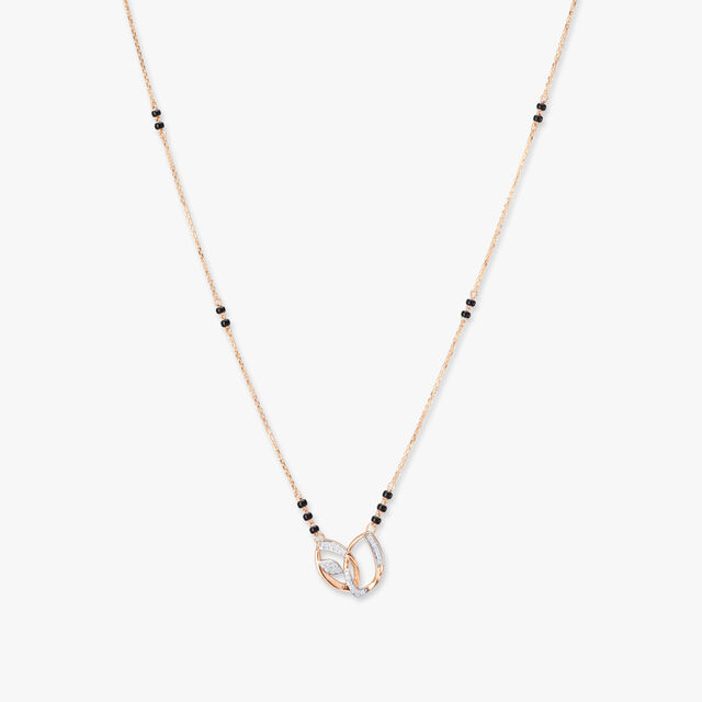 Entwined Oval Diamond Mangalsutra