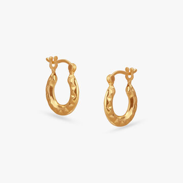 Sculpted Shine Gold Hoop Earrings