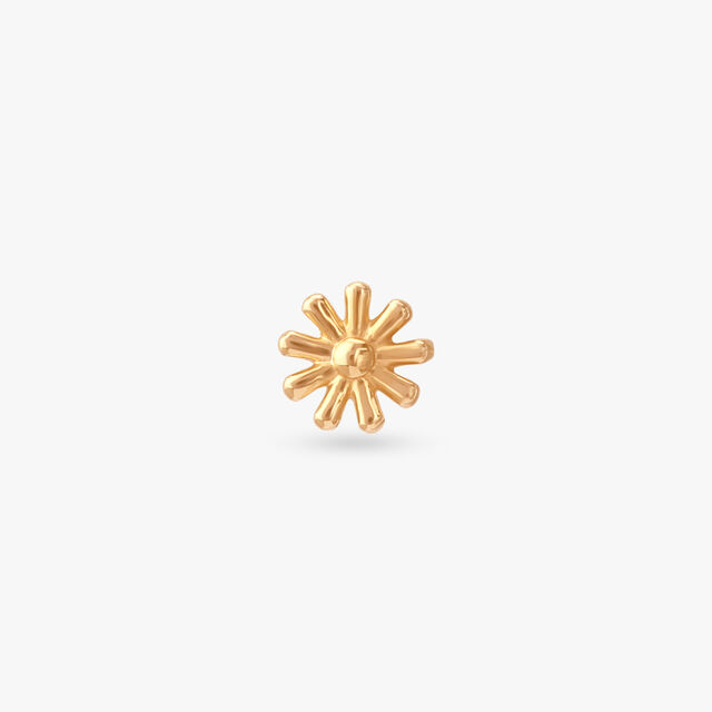 Daisy Charm Gold Nose Pin