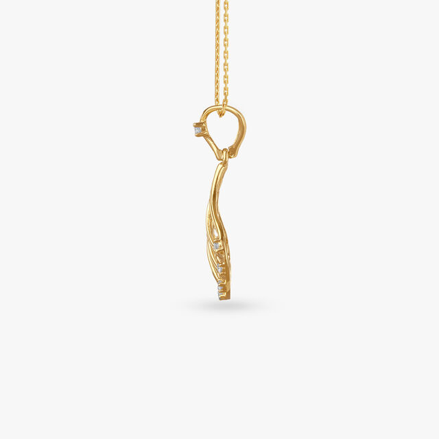 Cascade Spark Gold Pendant and Earrings Set