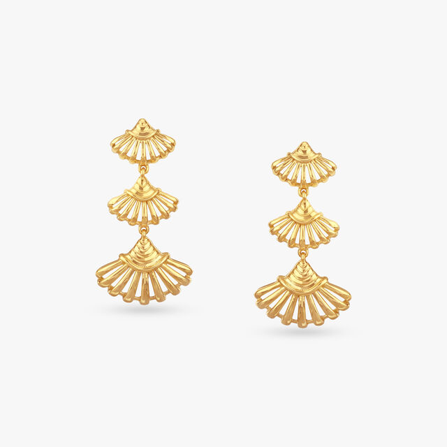 Layered Grace Gold Drop Earrings 