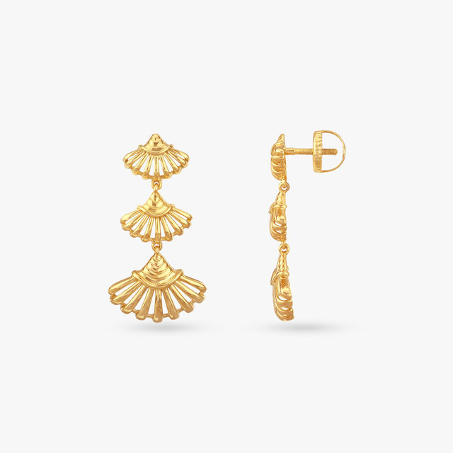 Layered Grace Gold Drop Earrings 2
