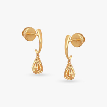 Twisted Vine Gold Hoop Earrings