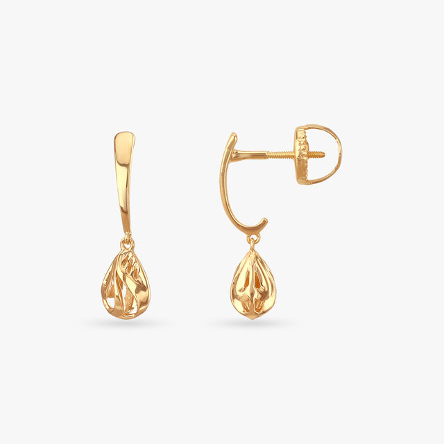 Twisted Vine Gold Hoop Earrings 2