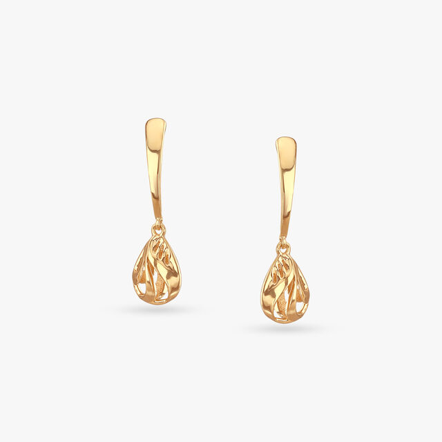 Twisted Vine Gold Hoop Earrings 3