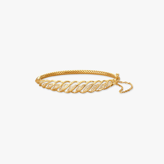 Spiral Vine Gold Bangle 