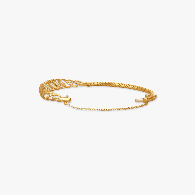 Spiral Vine Gold Bangle 2
