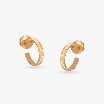 Radiant Groove Gold Hoop Earrings