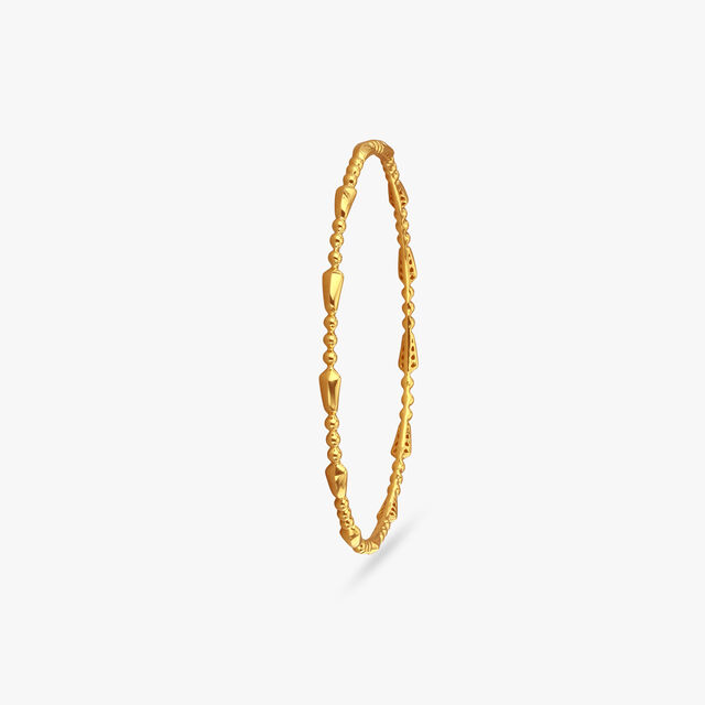 Textured Trail Gold Bangle 2