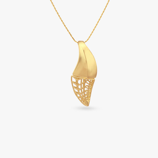 Horizon Drift Gold Pendant and Earrings Set 2
