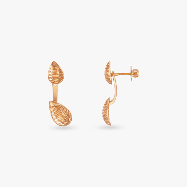 Gilded Foliage Gold Drop Earrings 2