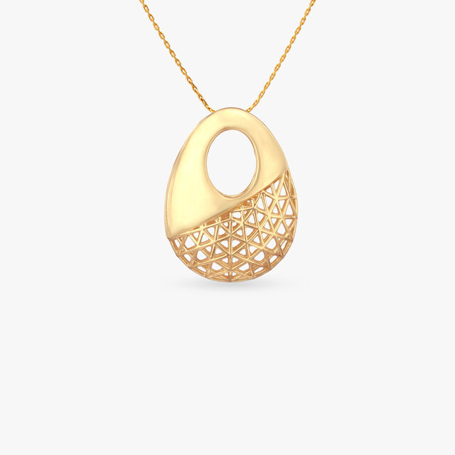 Eclipse Veil Gold Pendant 