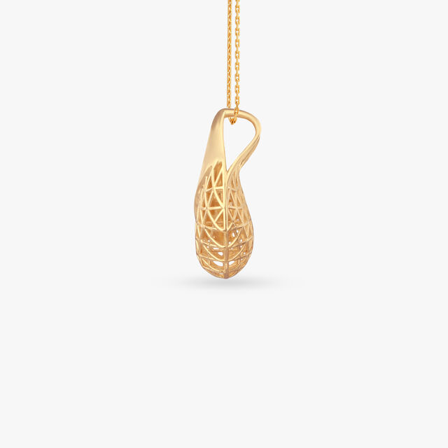 Eclipse Veil Gold Pendant 2