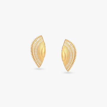 Aurora Crest Gold Stud Earrings