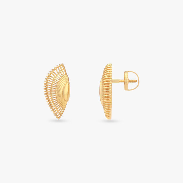 Aurora Crest Gold Stud Earrings 2