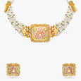 Utkrusht Glass Kundan Necklace Set,,hi-res 
