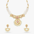 Pushpit Polki Necklace Set 