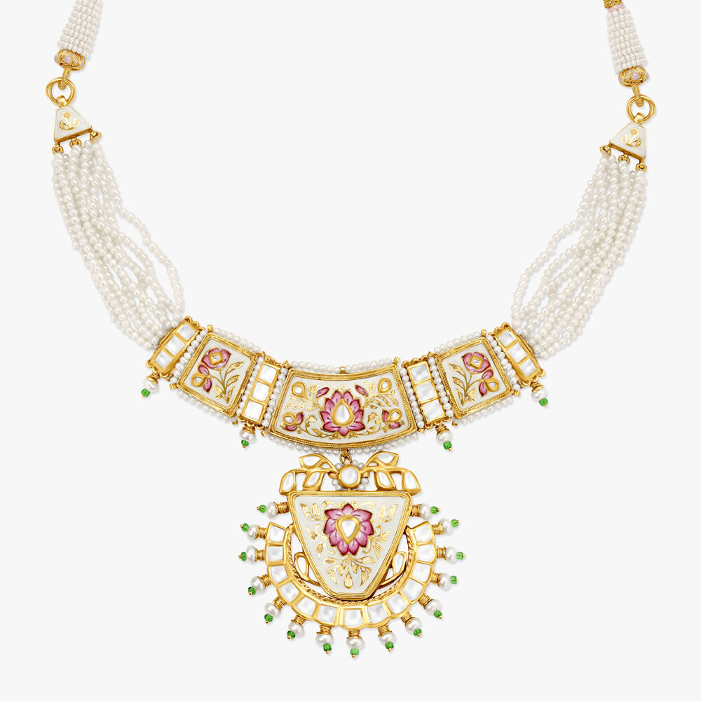 Tanishq polki pendant set deals