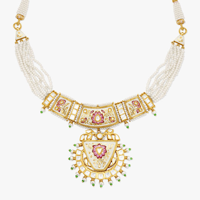 Pushpit Polki Necklace Set 2