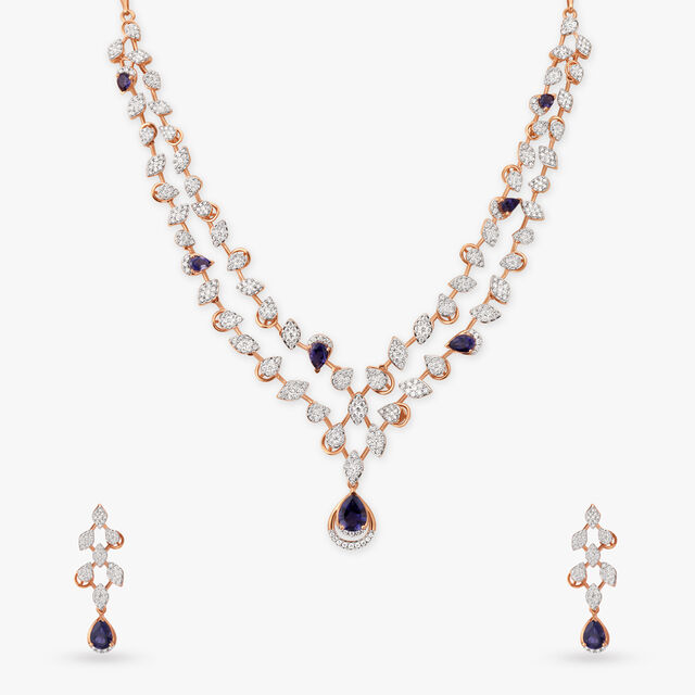 Intricate Diamond Necklace Set 