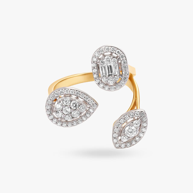 Lively Leaf Dance Diamond Finger Ring 2