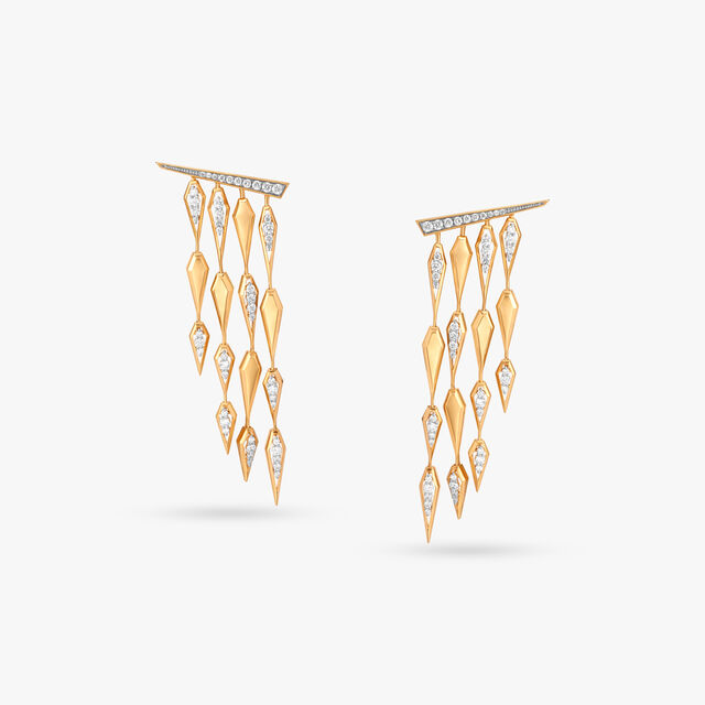 Cascading Diamond Drop Earrings 